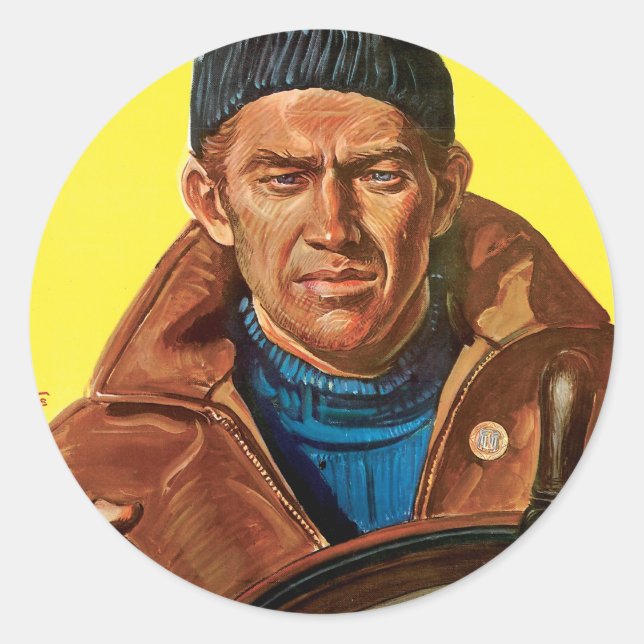 Sticker Rond Terminez Le Travail ! (Devant)