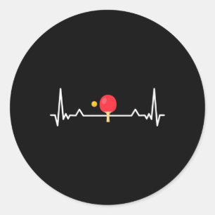 Sticker Rond Terrain de tennis de table amusant