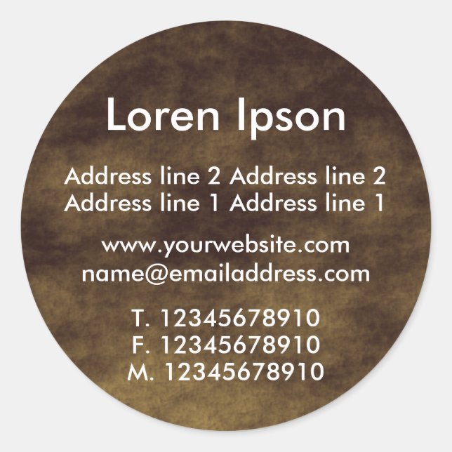 Sticker Rond Terrain planétaire Entreprise / Profil (Devant)