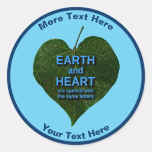 Sticker Rond Terre - Anagram du coeur