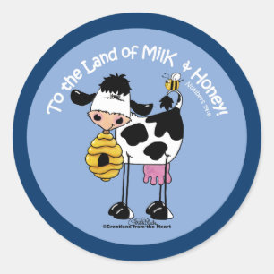 Sticker Rond Terre de lait et de miel