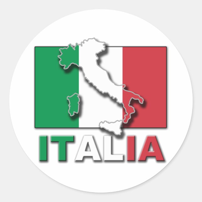Sticker Rond Terre du pavillon Italia (Devant)