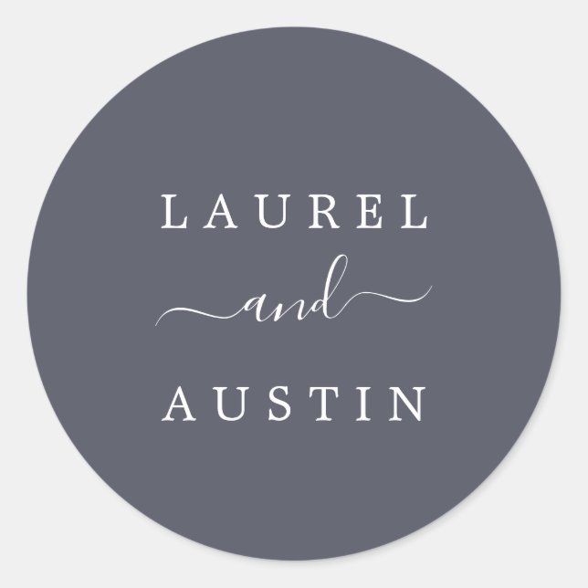 Sticker Rond Terre rustique | Enveloppe Mariage violet (Devant)