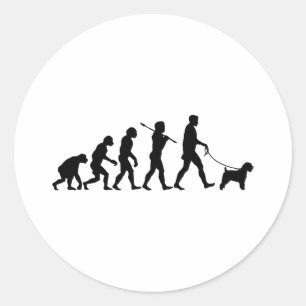 Sticker Rond Terrier roux