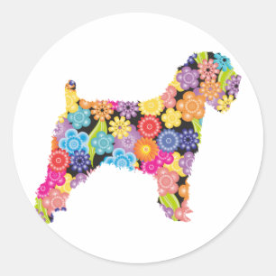 Sticker Rond Terrier roux