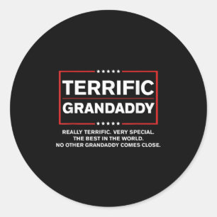 Sticker Rond Terrific Grand-Père - Drôle Donald Trump 2020 Supp