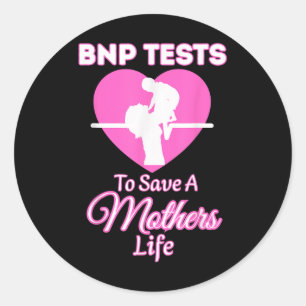 Sticker Rond Test Bnp Sensibilisation Santé cardiovasculaire Mo