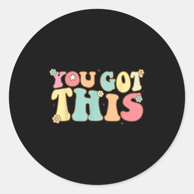 Sticker Rond Test Day Teacher Shirt Motivational Testing Day St (Devant)