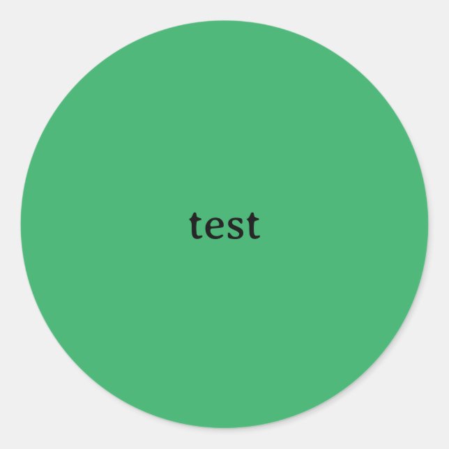 Sticker Rond test de l'autocollant vert .co.uk (Devant)