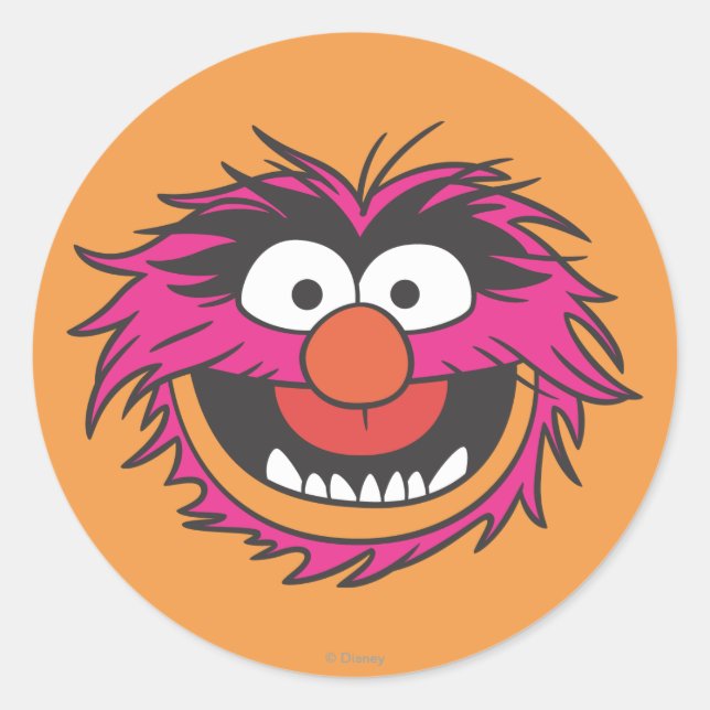 Sticker Rond Tête d'animal (Devant)