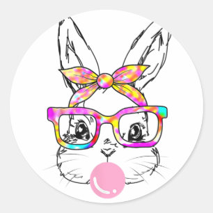 Sticker Rond Tête De Lapin Avec Sungels Pour Garçons Hommes Enf