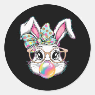 Sticker Rond Tête De Lapin Avec Sungels Pour Garçons Hommes Enf