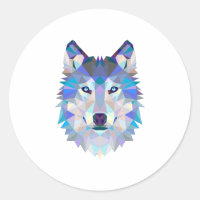 Tête de loup polygonale géométrique