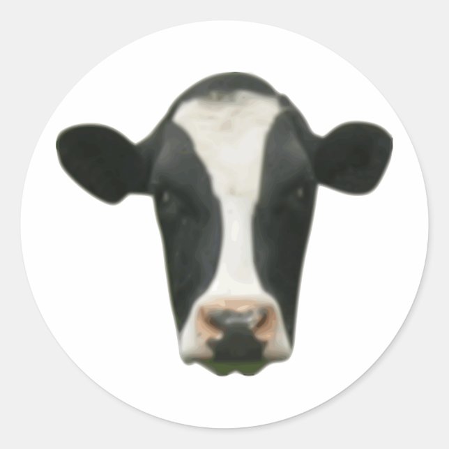 Sticker Rond Tête de vache (Devant)