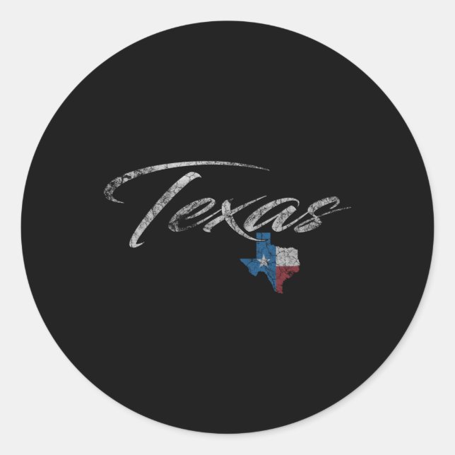 Sticker Rond Texan Texas Pour Tx (Devant)