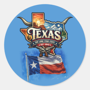 STICKER ROND TEXAS