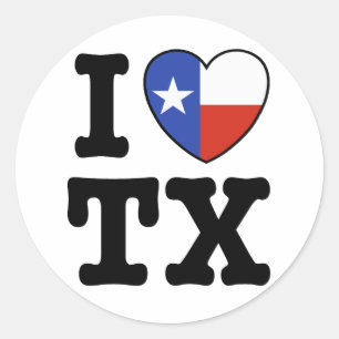 Sticker Rond Texas