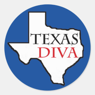 Sticker Rond Texas Diva