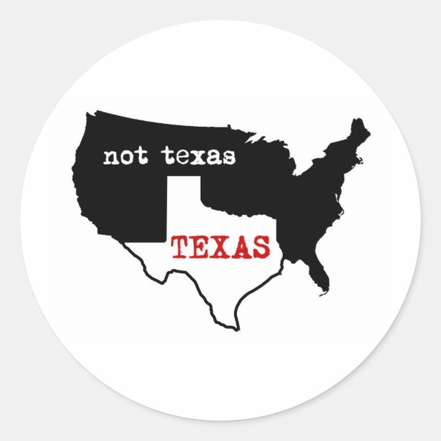 Sticker Rond Texas / Pas Texas (Devant)