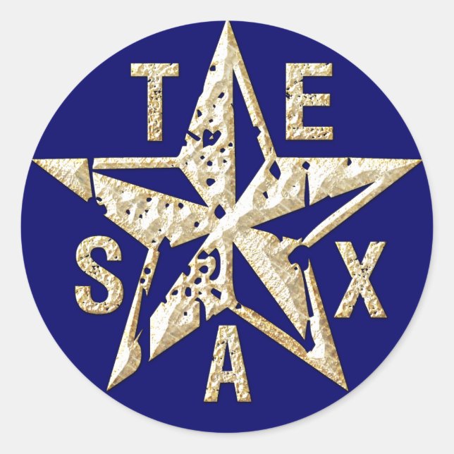 STICKER ROND TEXAS STAR (Devant)