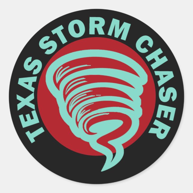 Sticker Rond Texas Storm Chaser (Devant)