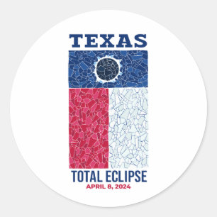 Sticker rond Texas Total Eclipse