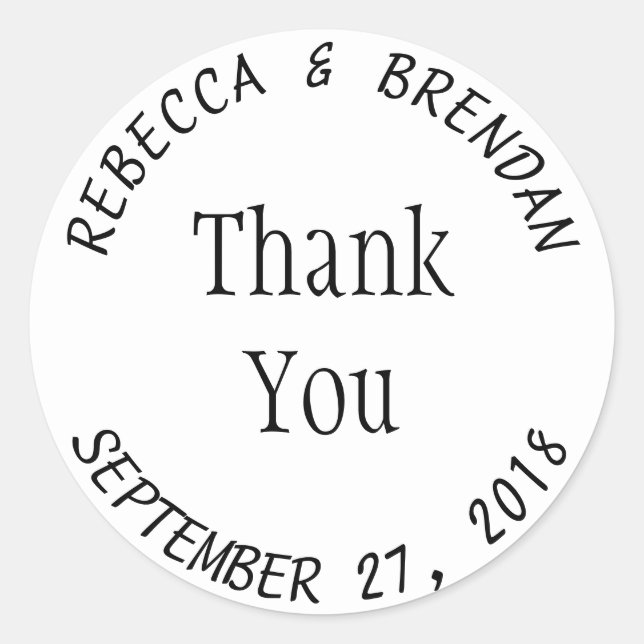 Sticker Rond Texte arrondi blanc courbe simple Favoriser les Ét (Devant)