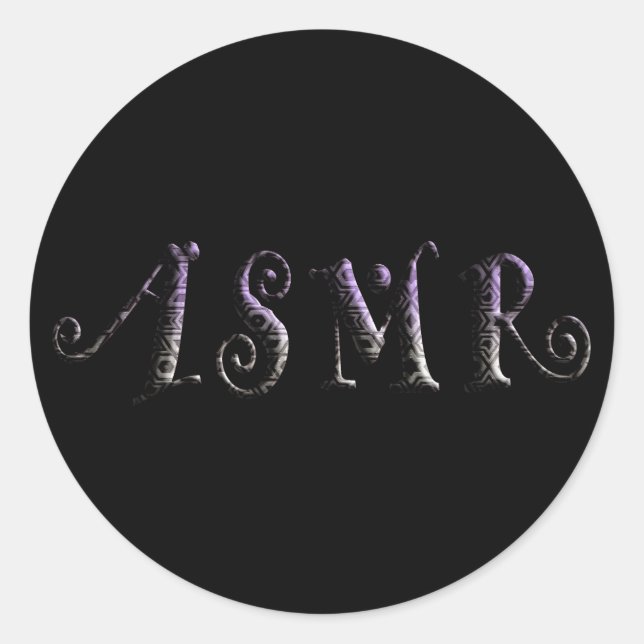 Sticker Rond Texte ASMR 3D (Devant)