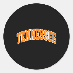 Sticker Rond Texte blanc orange du Tennessee