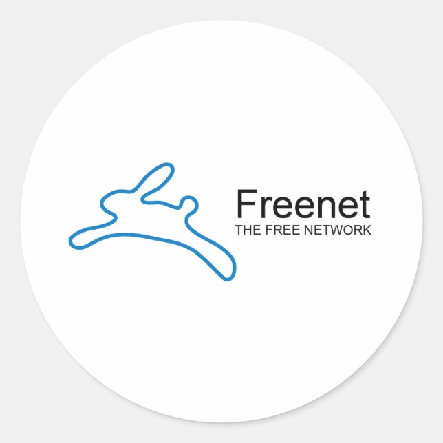 Sticker Rond Texte Bunny Freenet (Devant)