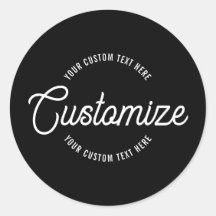 Texte circulaire moderne et cursif élégant modifia