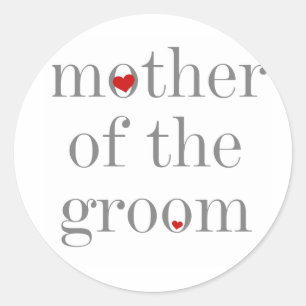 Sticker Rond Texte gris Mère de la chambre