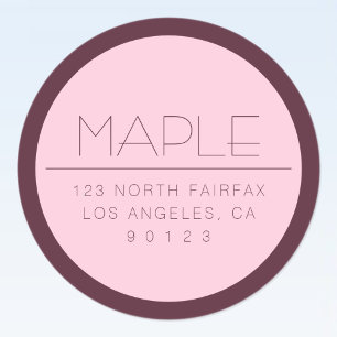 Sticker Rond Texte moderne personnalisable avec bordure