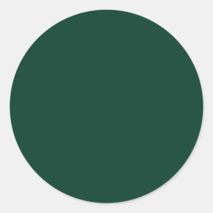 Sticker Rond Texte monochrome vert Émeraude