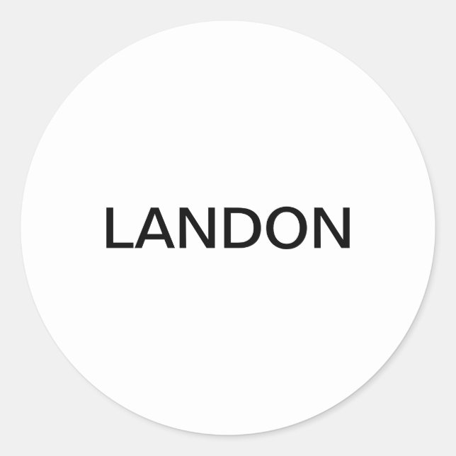 Sticker Rond Texte personnalisable | Bold Modern Black & White (Devant)