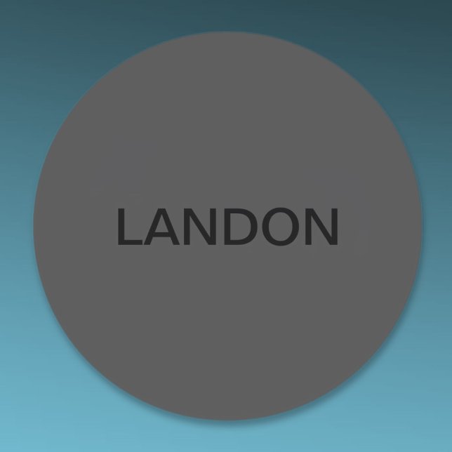 Sticker Rond Texte personnalisable | Bold Modern Black & White (Créateur téléchargé)