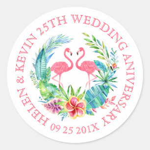 Sticker Rond Texte personnalisé de style métal doré faux classi