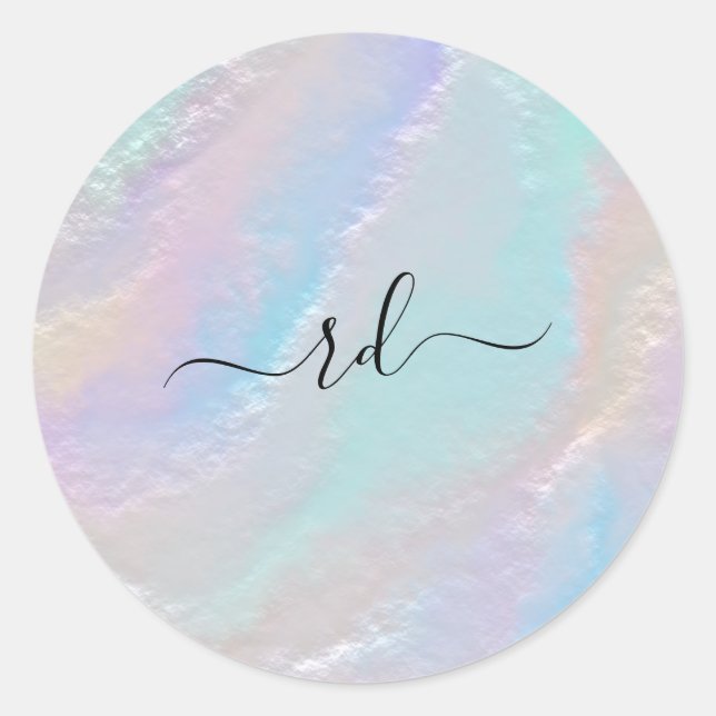 Sticker Rond Texture arc-en-ciel Abstraite (Devant)