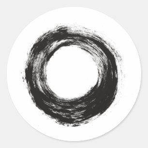 Sticker Rond Texture de cercle de course de brosse