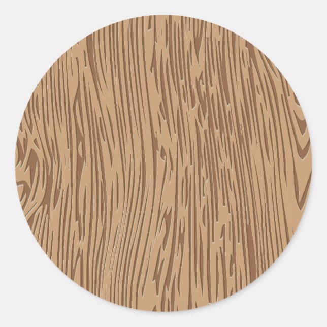Sticker Rond texture du grain de bois (Devant)