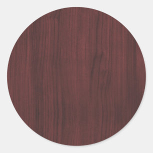 Sticker Rond texture en bois d'acajou