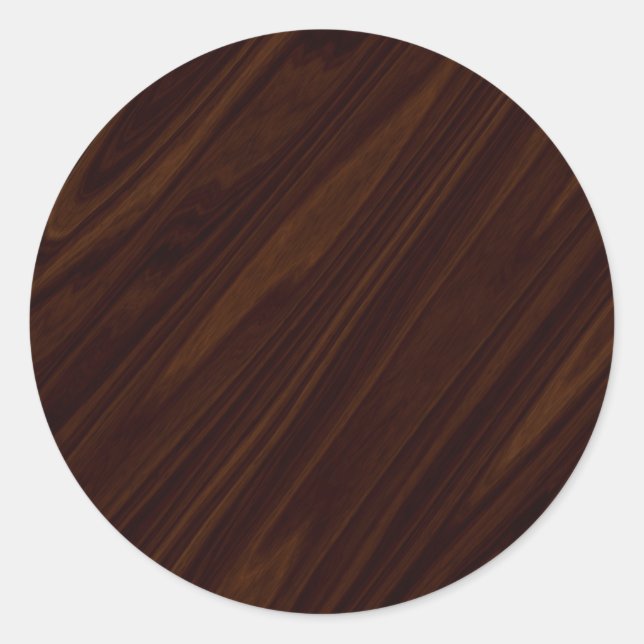 Sticker Rond Texture en bois foncé (Devant)