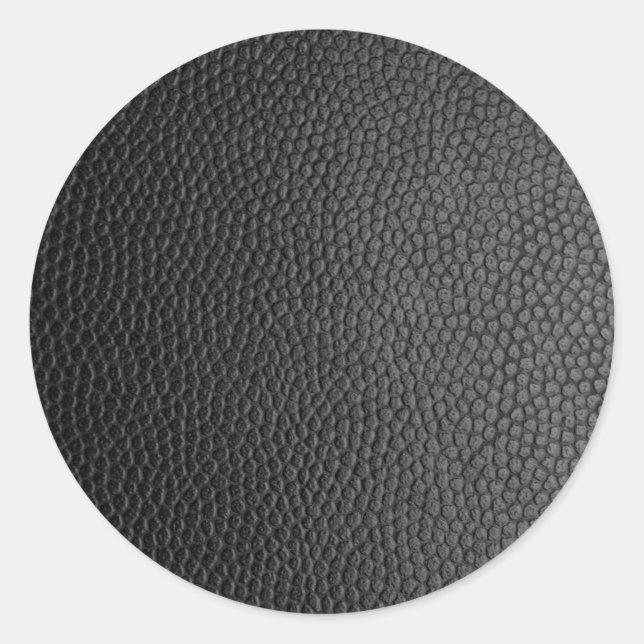 Sticker Rond Texture en cuir noir (Devant)