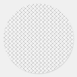 Sticker Rond Texture Géométrique Monochrome Motif Diamant Sans