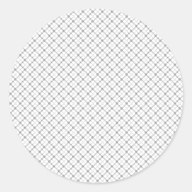 Sticker Rond Texture Géométrique Monochrome|Motif Diamant Sans  (Devant)
