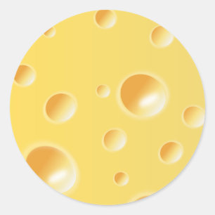 Sticker Rond Texture jaune de fromage suisse