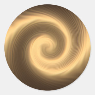 Sticker Rond Texture spirale dorée