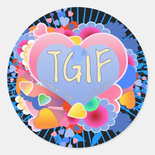 STICKER ROND TGIF (Devant)