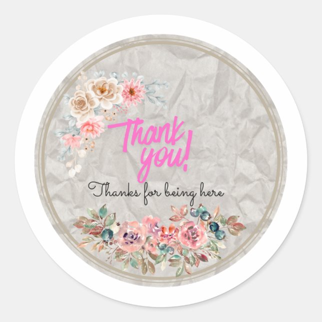 Sticker Rond Thank you (Devant)