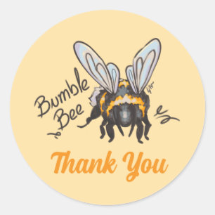 Sticker Rond Thank You Bumble Bee